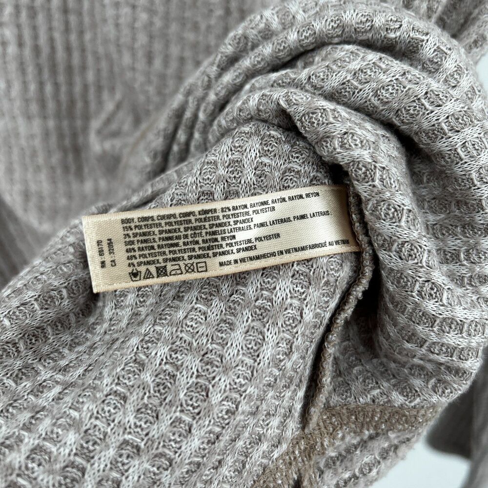 ANTHROPOLOGIE Saturday Sunday Waffle Knit Ruffle Cozy Jogger Lounge Set Medium - Picture 12 of 12